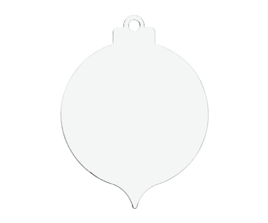 4"W Christmas Ornament Shape Flat Acrylic Decor Hole DIY 10 Pack