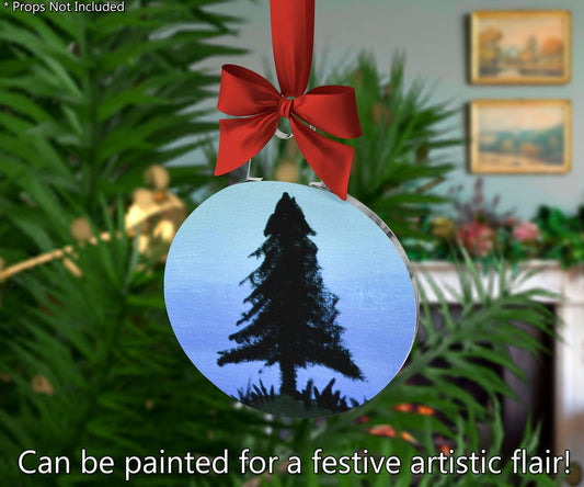 Ornament Shape Flat Acrylic Christmas Decor with Hole DIY 25 Pack