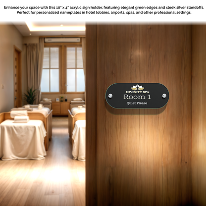 10" x  4" Wall Sign Holder Euro Style With Stainless Standoffs