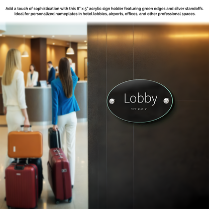 8" x  5" Wall Sign Holder Euro Style With Stainless Standoffs