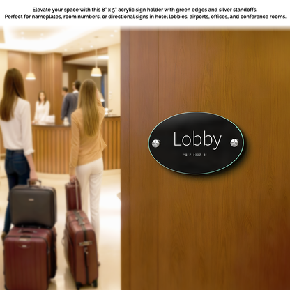 8" x  5" Wall Sign Holder Euro Style With Stainless Standoffs