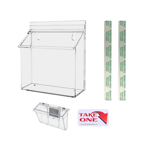 7.5"W x 5.5"H Outdoor Postcard Holder Wall Brochure Bin with Card Box