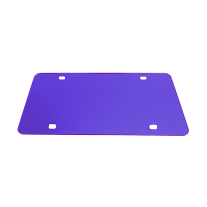 Blank Mirror License Plate Laser Cut Acrylic with 4 Holes