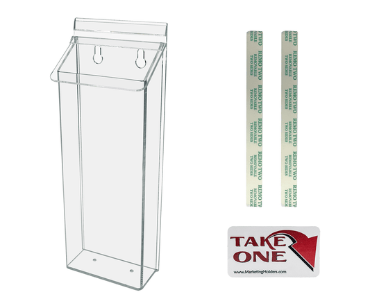 4"W x 11"H Outdoor Trifold Menu Holder Wall Brochure Box with Lid