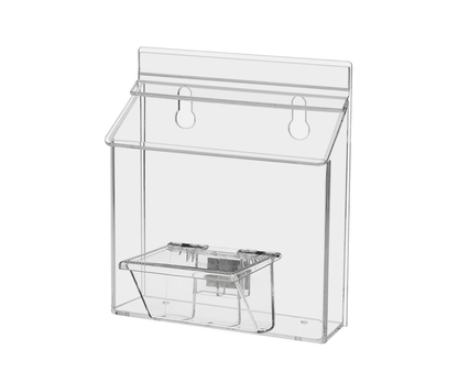 6"W x 4"H Outdoor Postcard Holder Wall Mount with Card Box