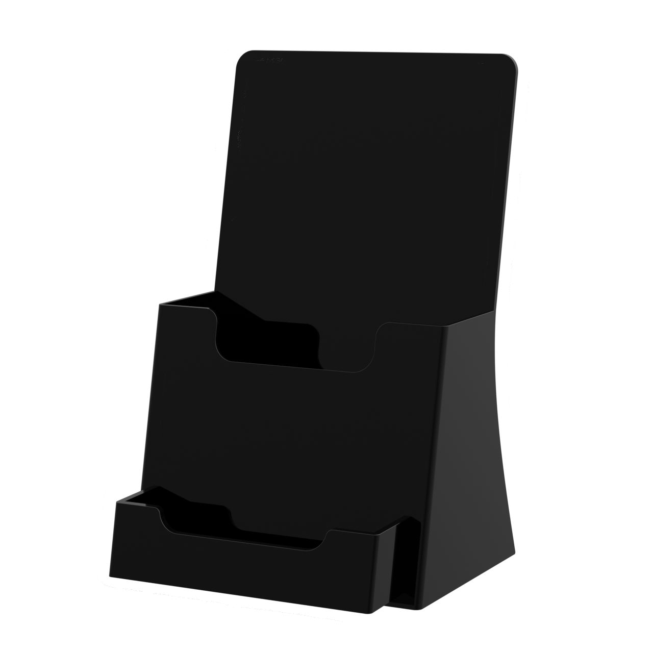4.25"W Trifold Brochure Rack Card Stand with Business Card Slot