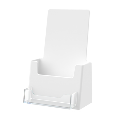 4.25"W Trifold Brochure Holder with Business Card Slot