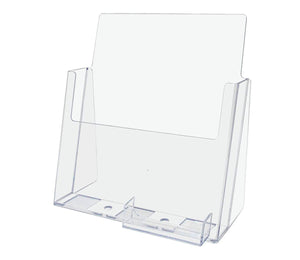 Amenity Flyer Display Stand for 8.5"W Catalogs with Card Pocket
