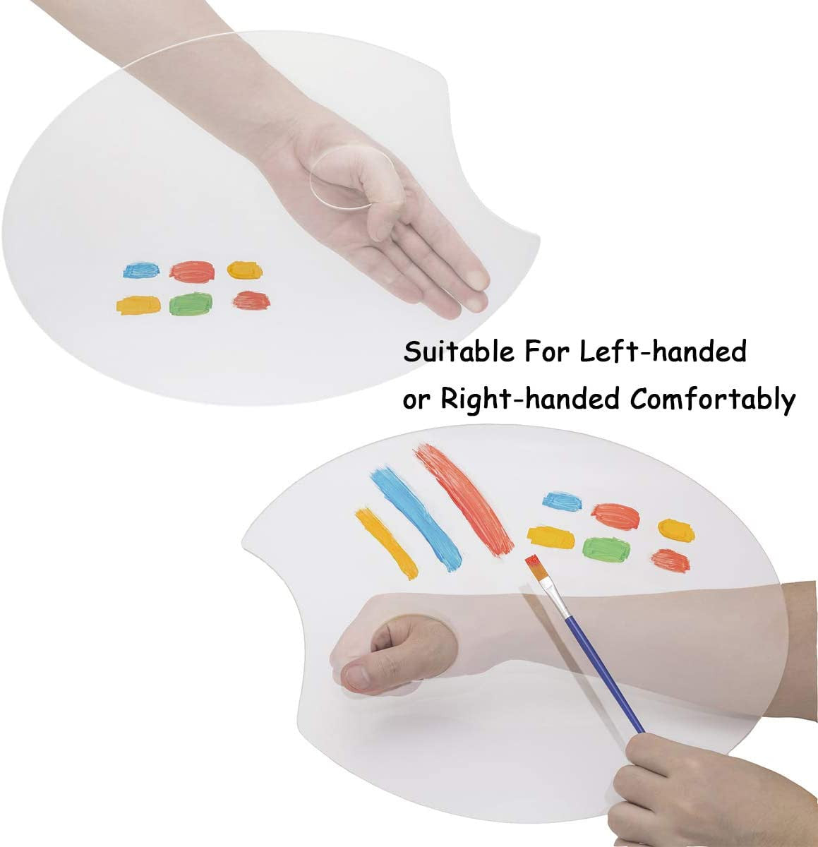 Acrylic Paint Palette 9"W Mixing Tray with Thumb Hole