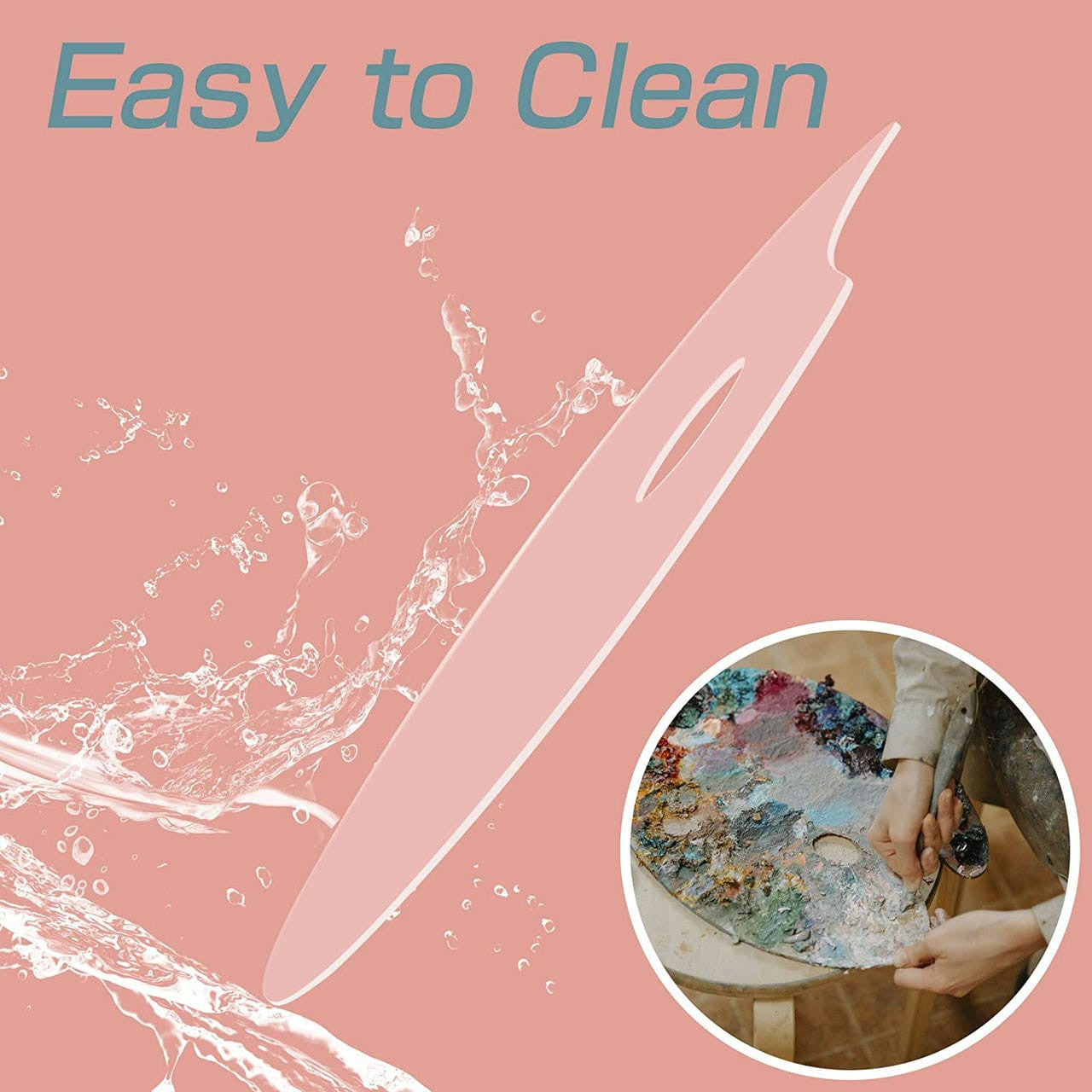 Acrylic Paint Palette 9"W Mixing Tray with Thumb Hole