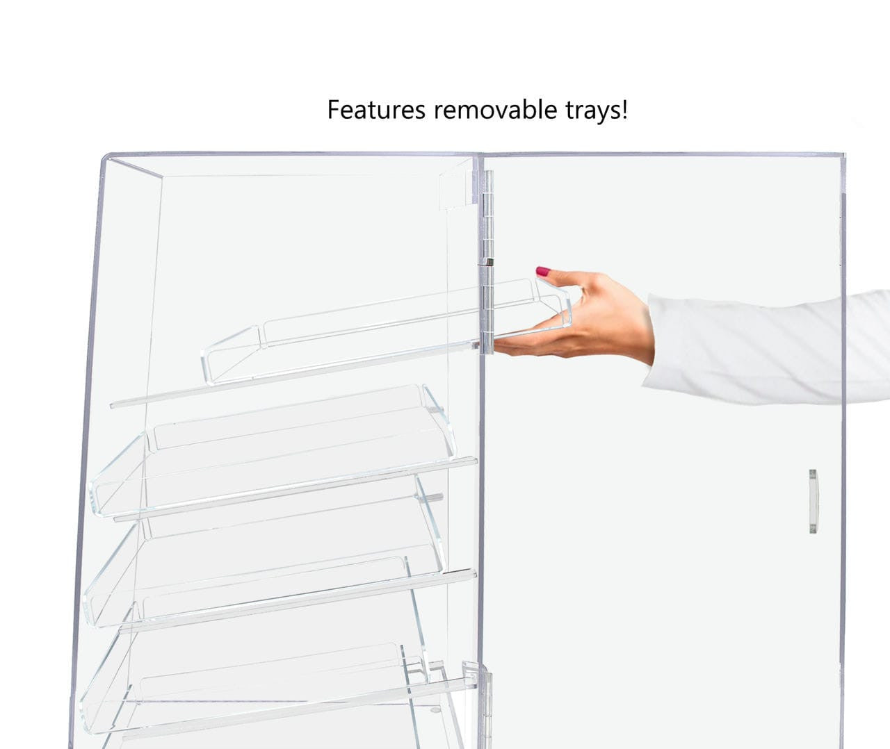 12.25" x 14.25" x 23.75" Bakery Pastry Display Cabinet with 5 Trays
