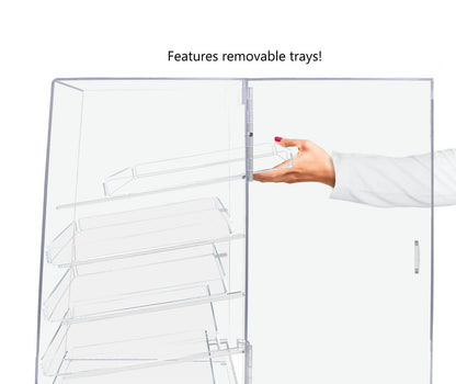 12.25" x 14.25" x 23.75" Bakery Pastry Display Cabinet with 5 Trays
