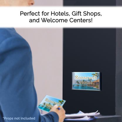 Wall Single Pocket Postcard Holder for 6"W Advertising Literature