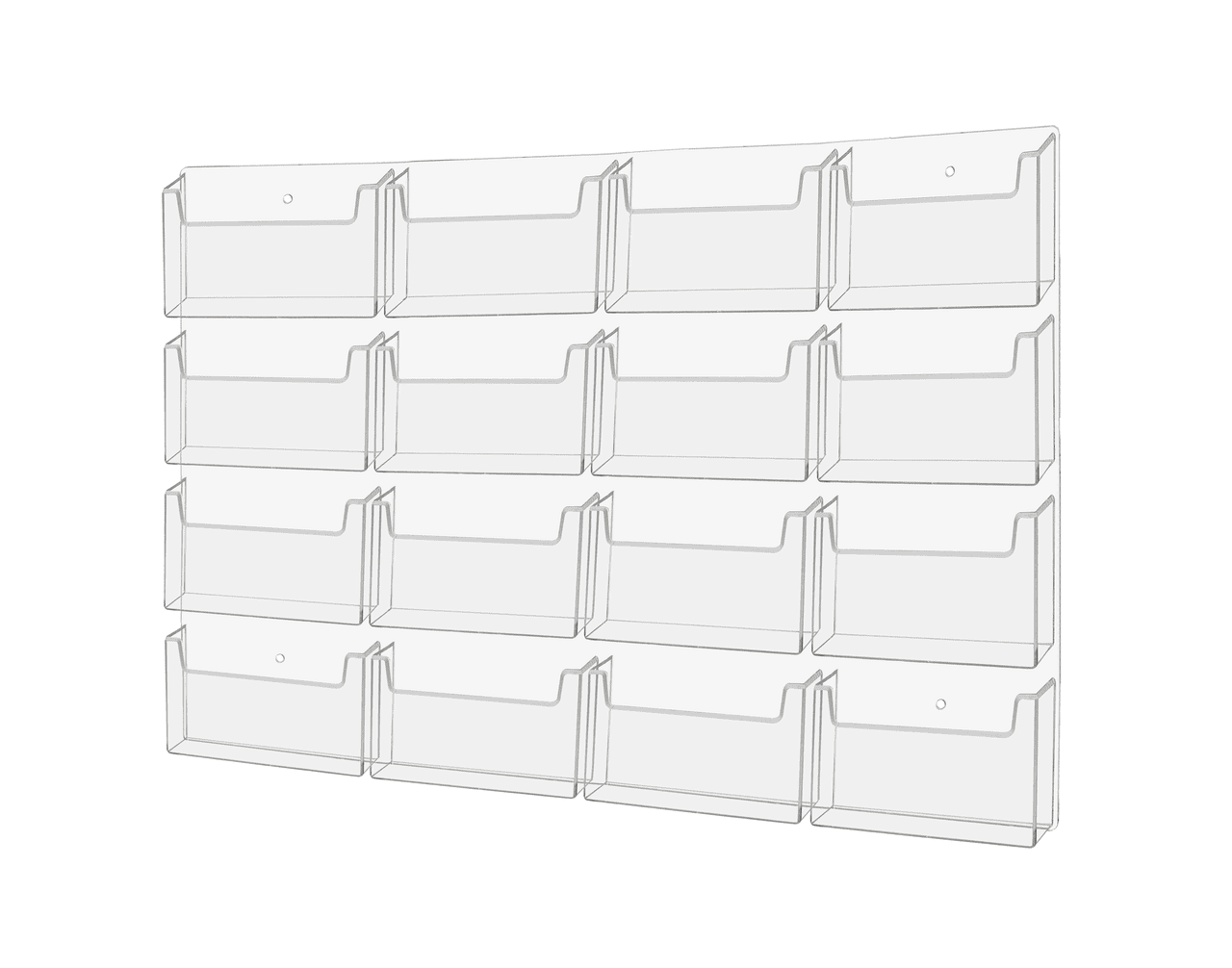 Sixteen Pocket Postcard Holder for 6"W Advertising Literature