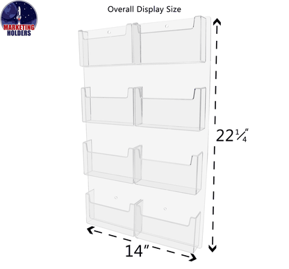Wall Postcard Holder 8 Pocket Organizer for 6"W Advertisements