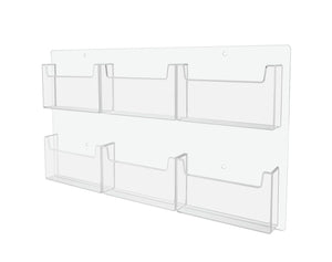 Wall Postcard Holder 6 Pocket Organizer for 6"W Advertisements