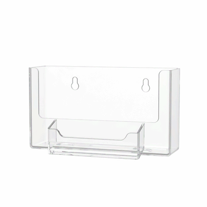 6"W Postcard Literature Holder with Business Card Pocket