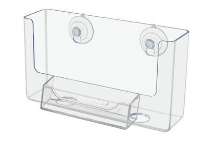 Suction Cup 6"W Postcard Holder with Card Pocket Window Display