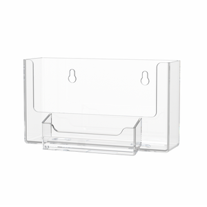 6"W Postcard Literature Holder with Business Card Pocket