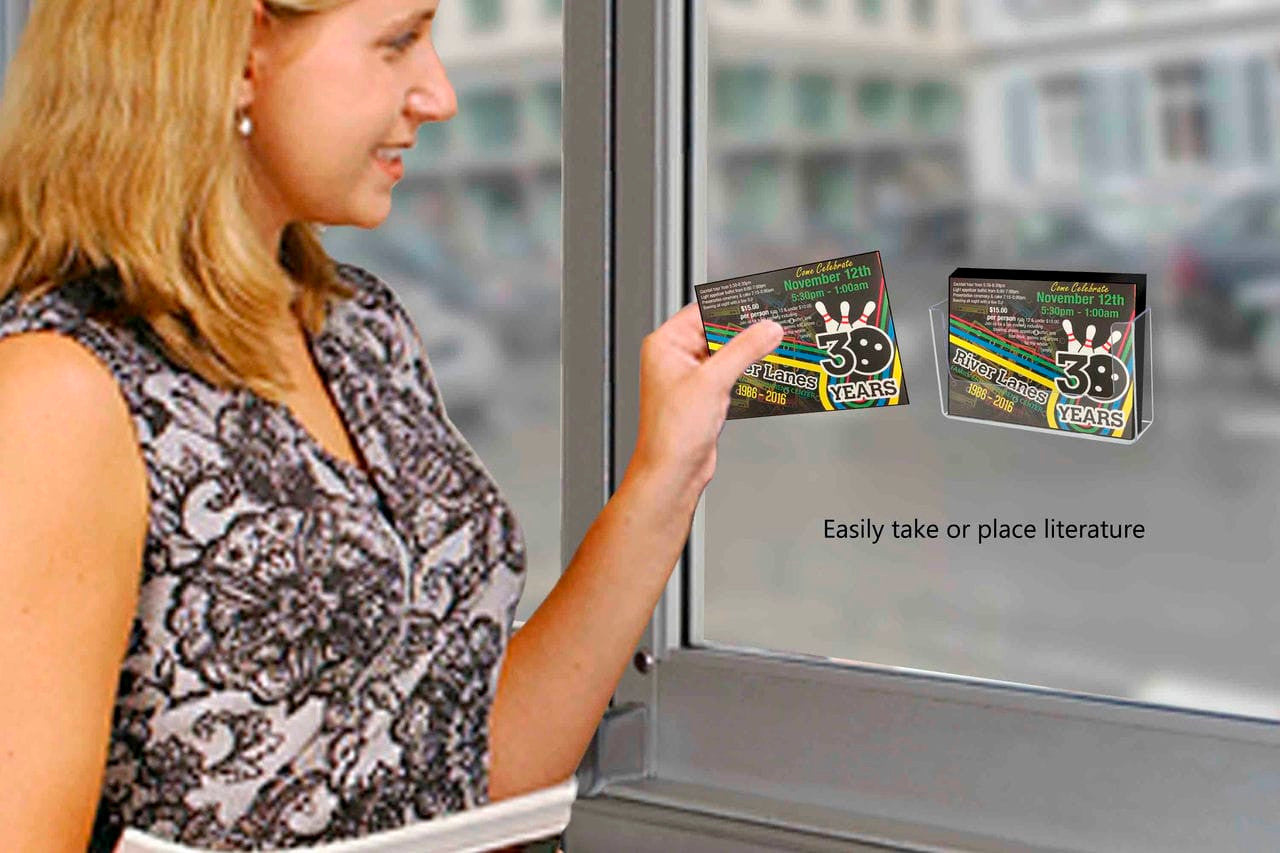 Suction Cup 6"W Postcard Holder Window Mount Display