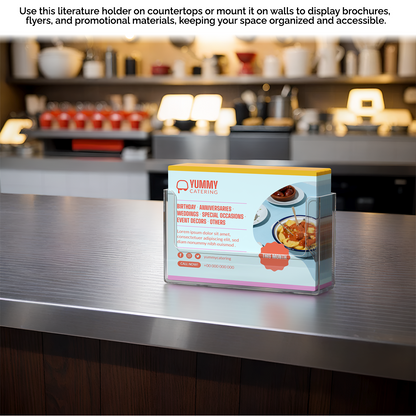 6"W Postcard Literature Holder Wall or Countertop Display