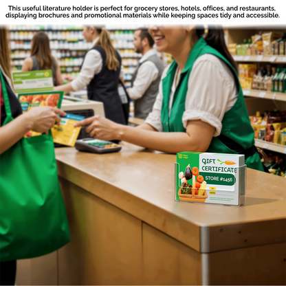 6"W Postcard Literature Holder Wall or Countertop Display