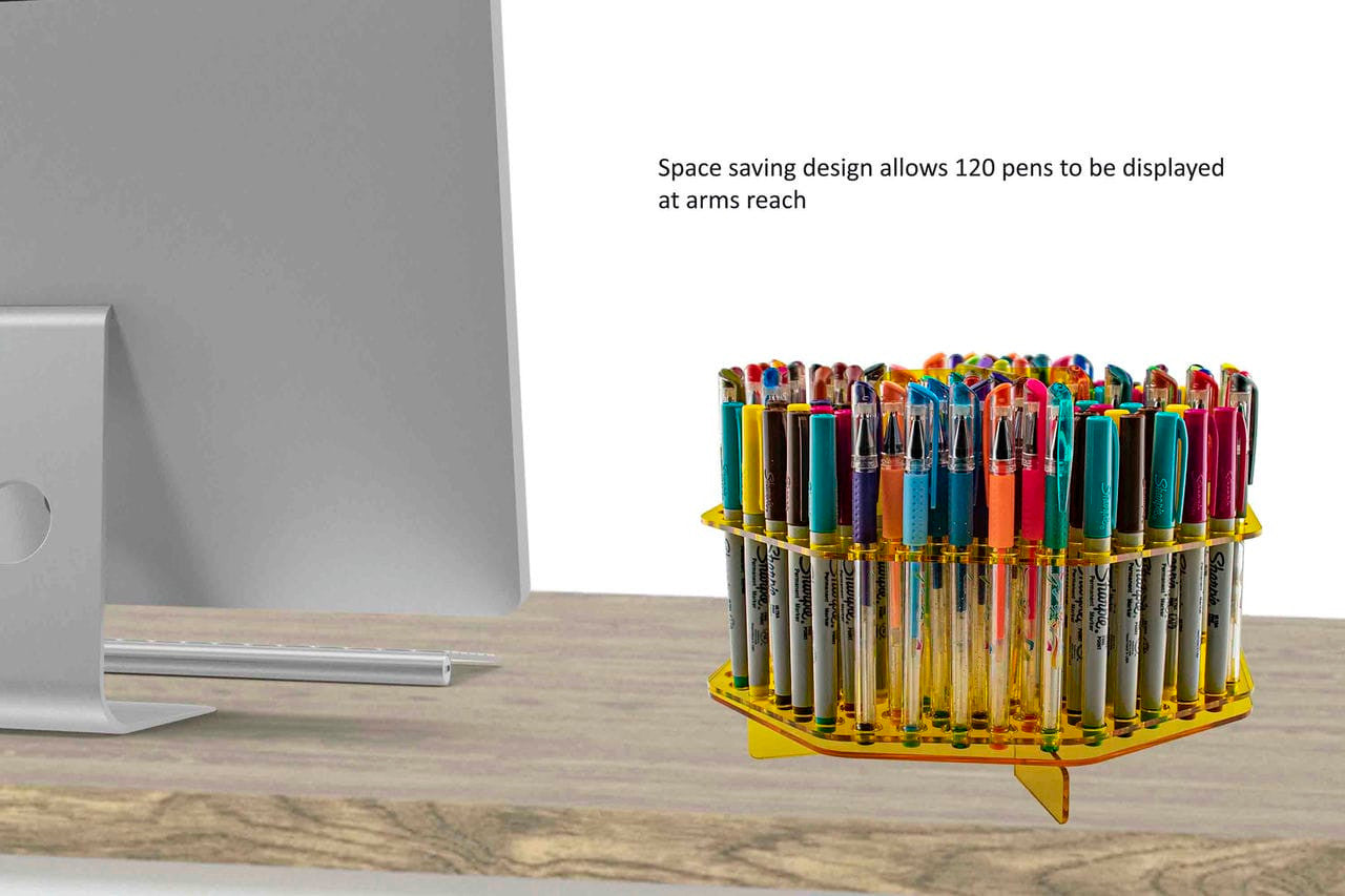 Pen or Brushes Organizer with Handle Marker 120 Slot