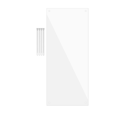 14"W x 6"H Urine Guard Pet Cage Siding Liner Splash Guard Clear