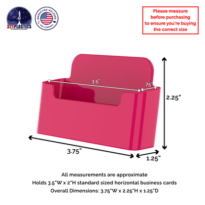 Business Card Holder Hot Pink Girlie Countertop Display Stand