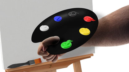 Acrylic Paint Palette 11"W Mixing Tray with Thumb Hole