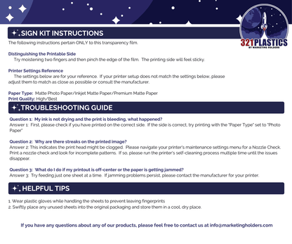 8" x  5" Wall Sign Holder Euro Style With Stainless Standoffs