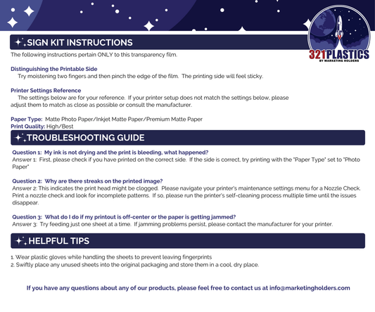 17" x 22" Wall Sign Holder Floating Graphic Poster Display