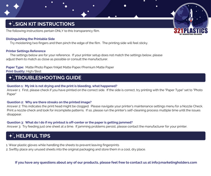 6.5" x 3.5" Wall Sign Holder Black Back with Stainless Standoffs