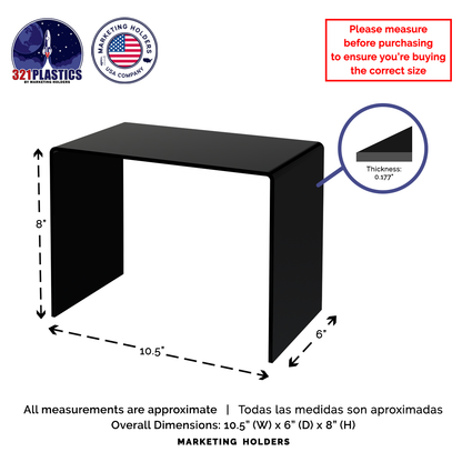 10.5" x 6" Riser Display Acrylic Retail Showcase Stand