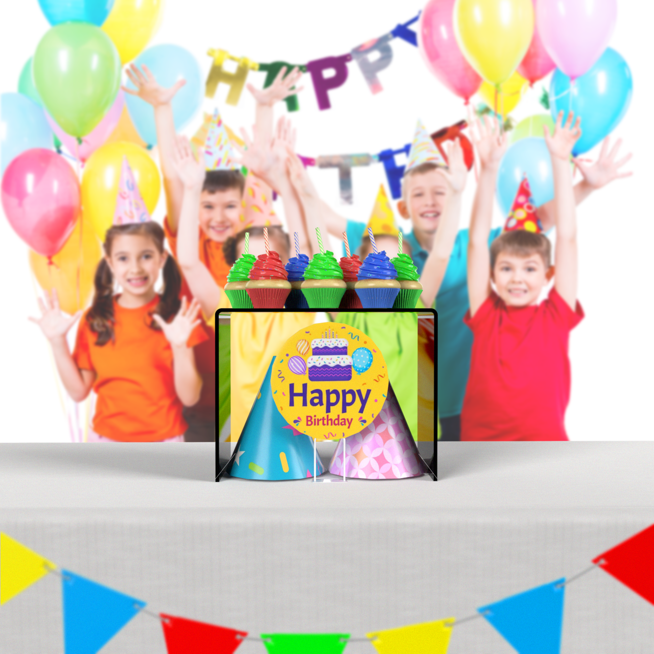 10.5" x 6" Riser Display Stand Acrylic Retail Black .118 Thick