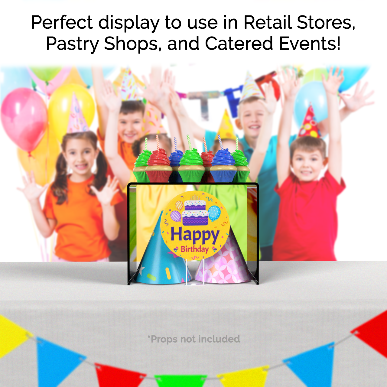 10.5" x 6" Riser Display Stand Acrylic Retail Black .118 Thick