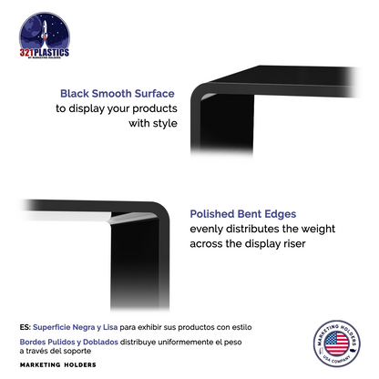 10.5" x 6" Riser Display Acrylic Retail Showcase Stand