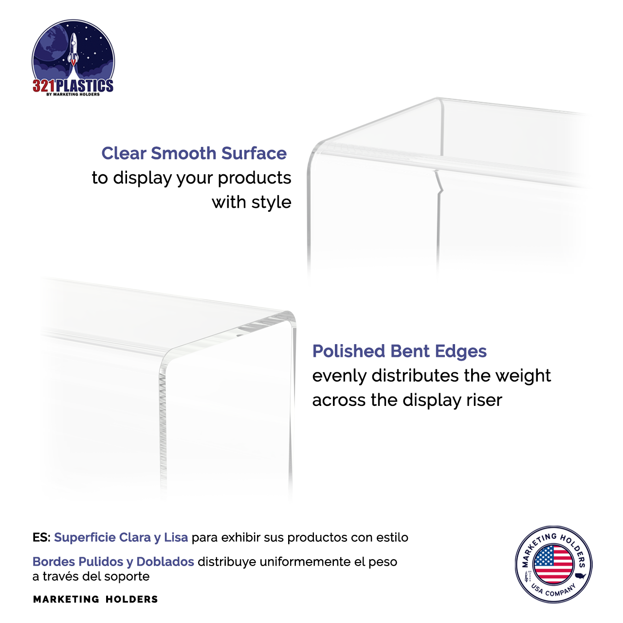 Merchandise Showcase Display 2 Tier Stair Platform Riser Stand