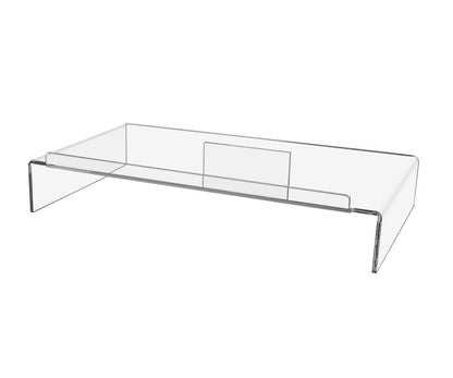 Clear Acrylic Monitor Riser Display Stand with Back Stop