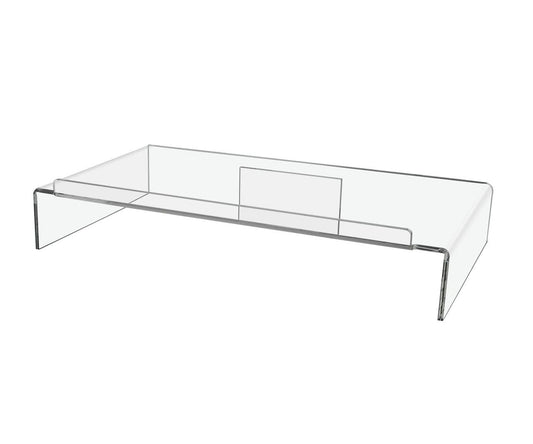 Clear Acrylic Monitor Riser Display Stand with Back Stop