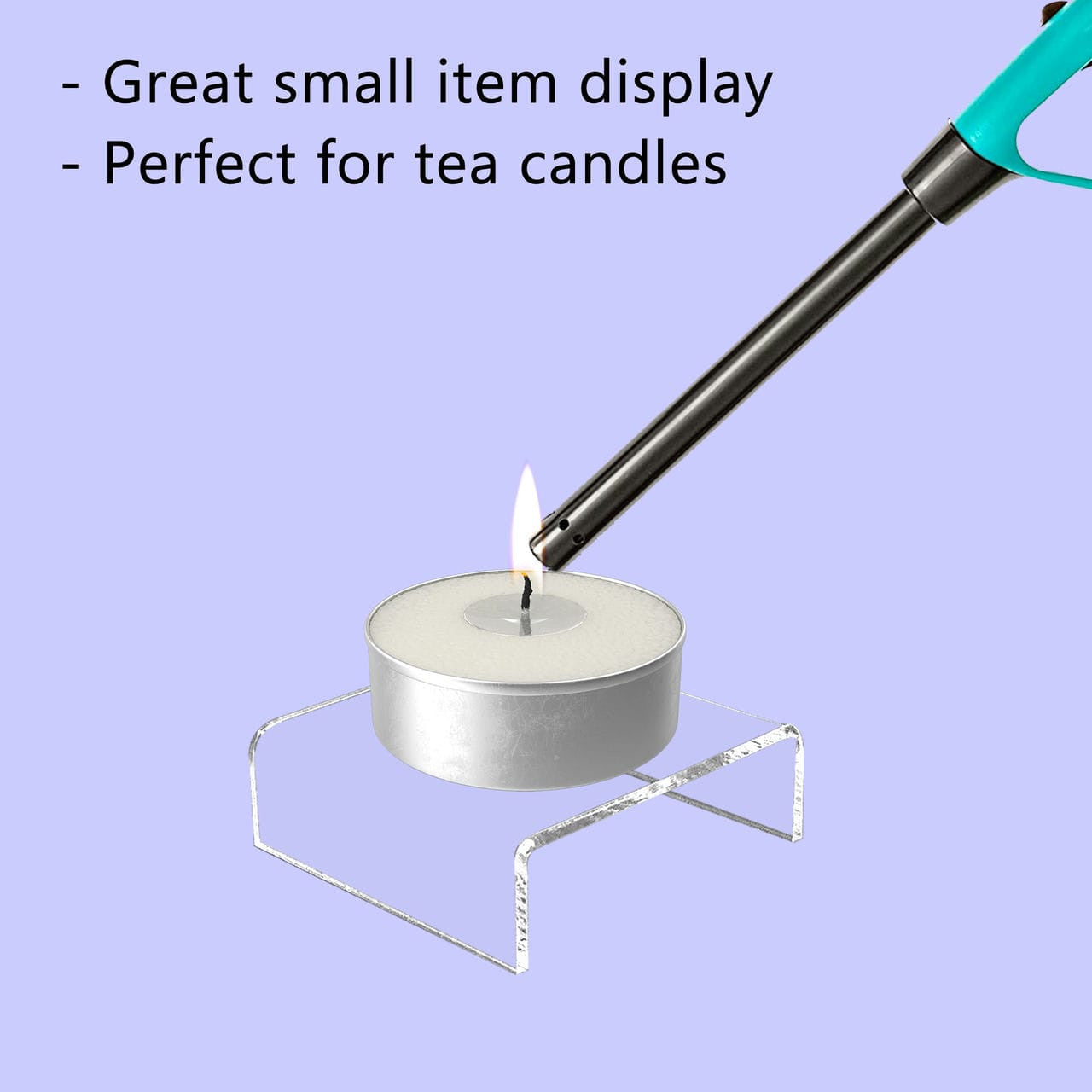 Clear Acrylic Display Riser 3" Square Showcase Retail Stand