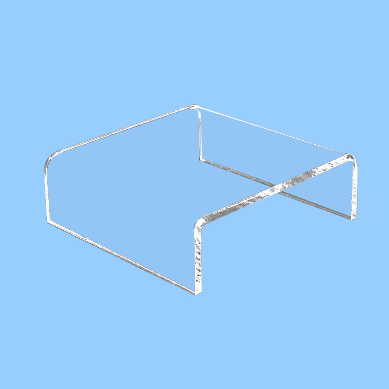 Clear Acrylic Display Riser 3" Square Showcase Retail Stand
