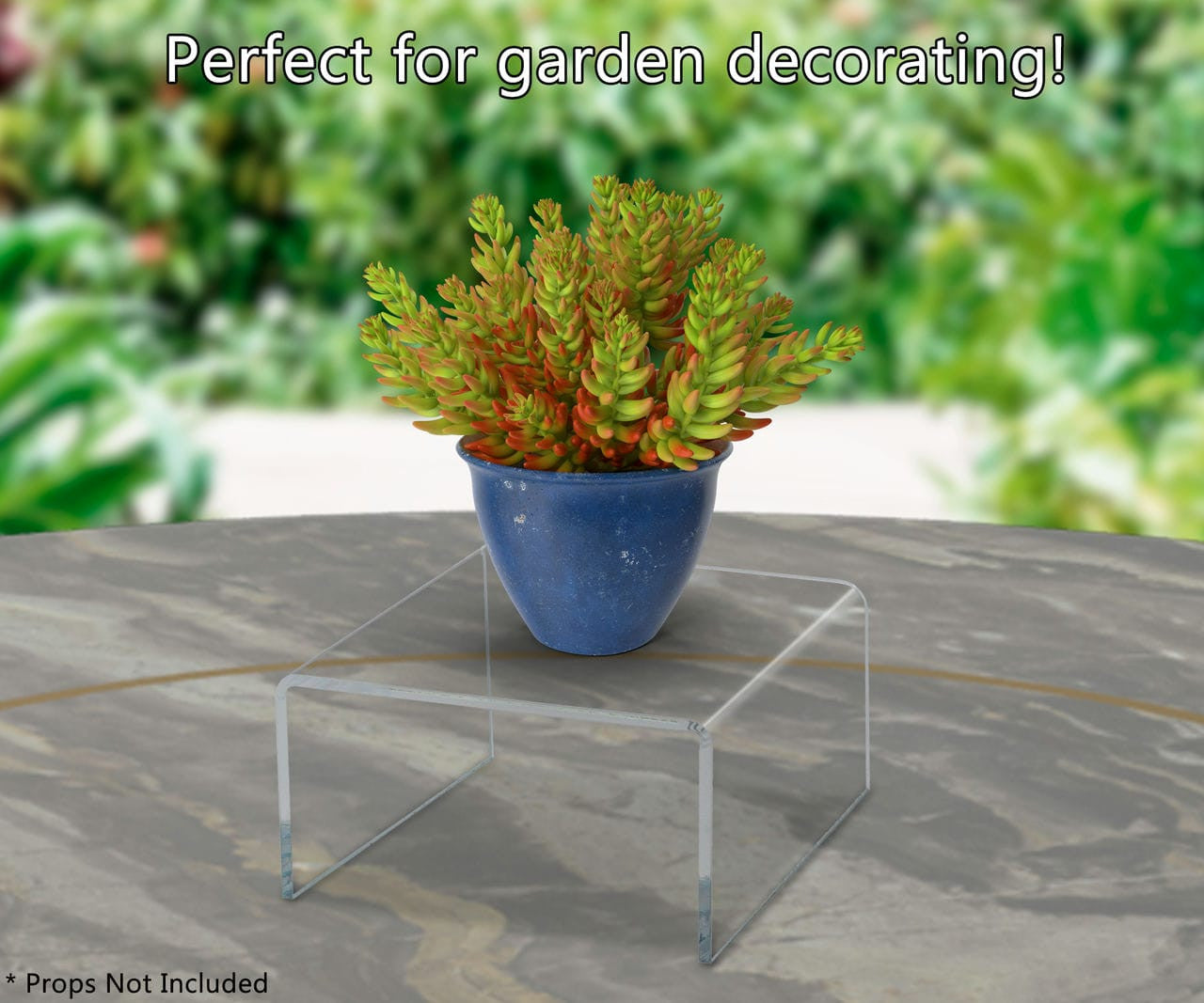 Clear Acrylic Display Riser 4" Square Retail Showcase Stand