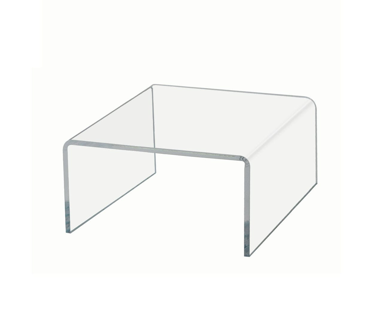 Clear Acrylic Display Riser 4" Square Retail Showcase Stand