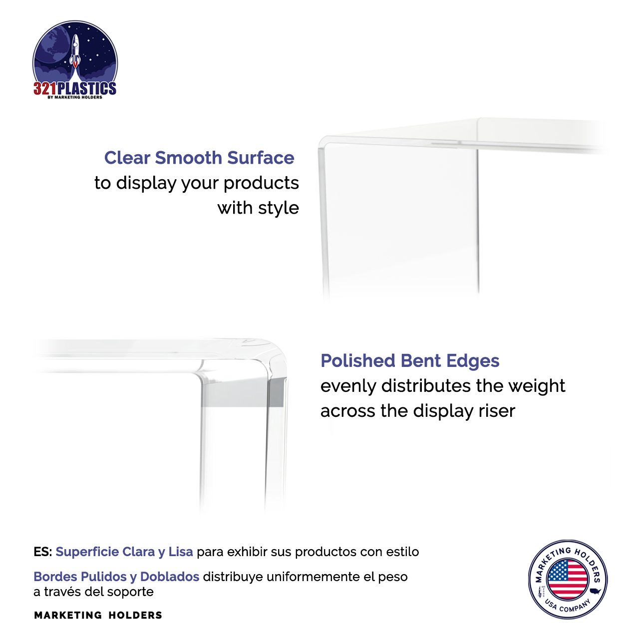 6" x 6.25" Riser Display Stand Product Showcase Acrylic Table