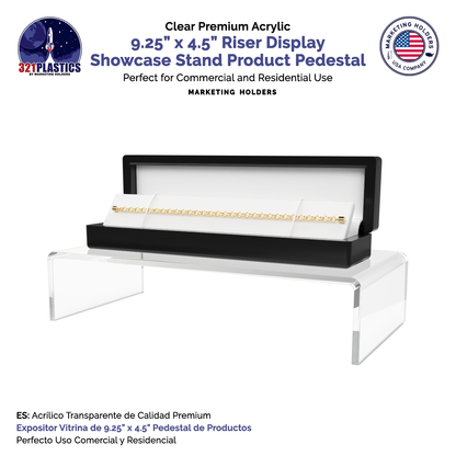 9.25" x 4.5" Riser Display Merchandise Stand Acrylic Retail