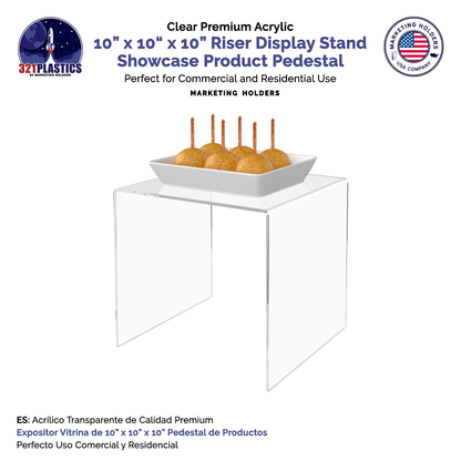 10" x 10" Riser Display Stand Product Showcase Acrylic Pedestal
