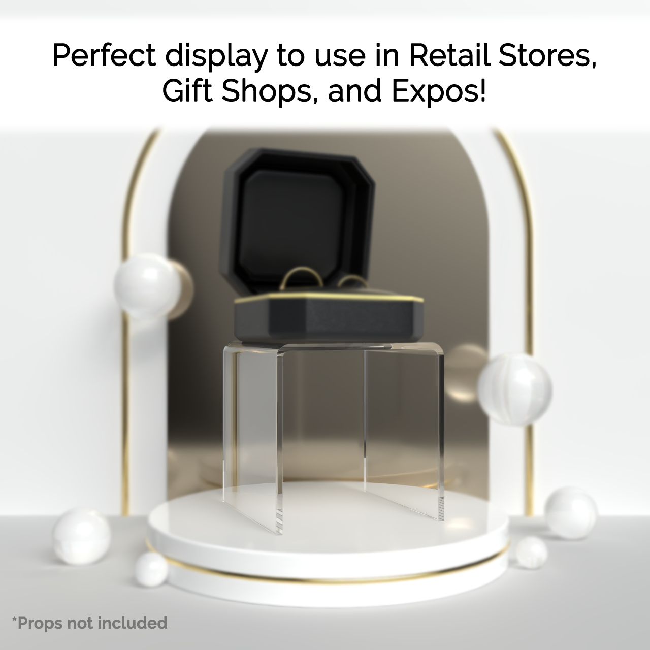 3" Square Riser Display Showcase Stand Acrylic Coin Platform