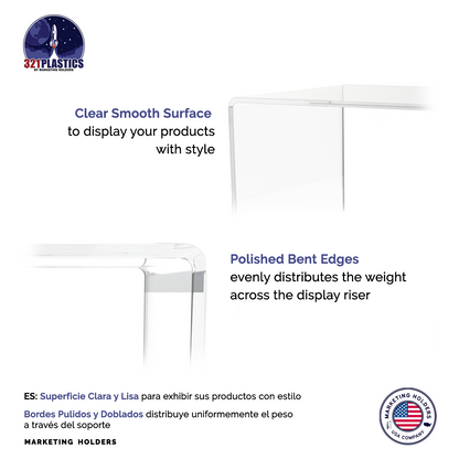 8" Square Riser Retail Showcase Display Platform Acrylic Table