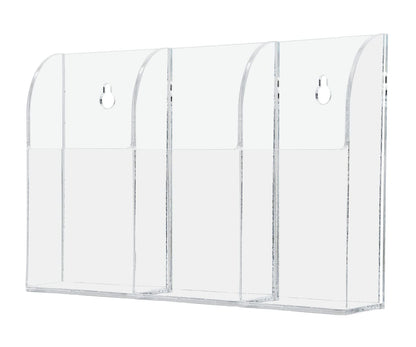 Remote Caddy 3 Pocket Wall Mount Entertainment Center Storage Bin